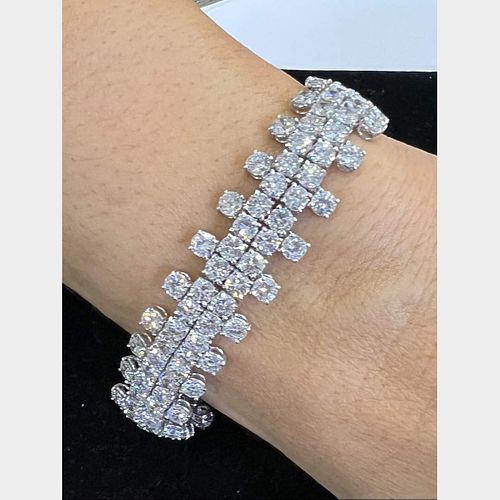 Calderoni Platinum 39.00 Ct. Diamond Bracelet