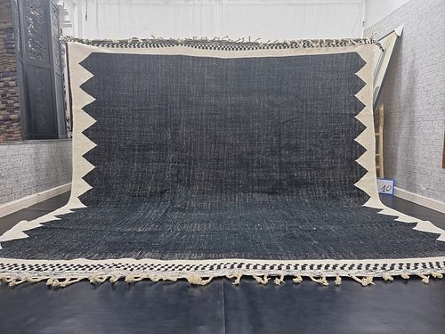 Large Black Handwoven Rug