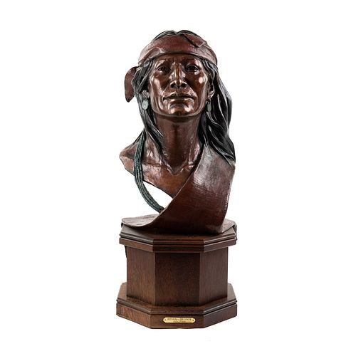 Susan Kliewer 'Hataalii' Bronze Bust Sculpture
