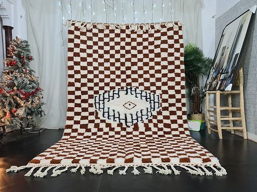 Authentic White & Red Rug