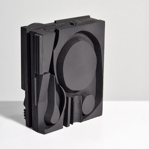 Louise Nevelson "Black Cryptic" Box Sculpture