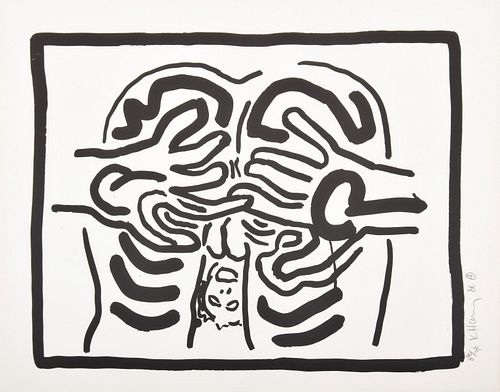 Keith Haring "Bad Boys #5" Screenprint, Signed Edition