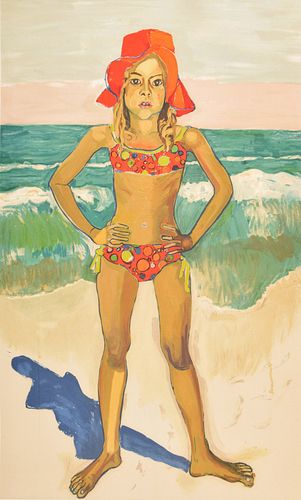 Alice Neel "Bather (Olivia with Red Hat)" Lithograph, Signed Edition