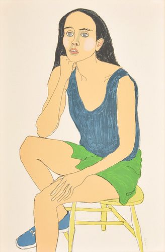 Alice Neel "Seated Woman (Ginny)" Lithograph, Signed Edition