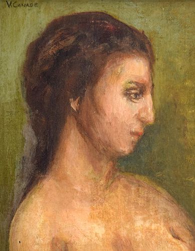 Vincent Canade Painting, Portrait in Profile