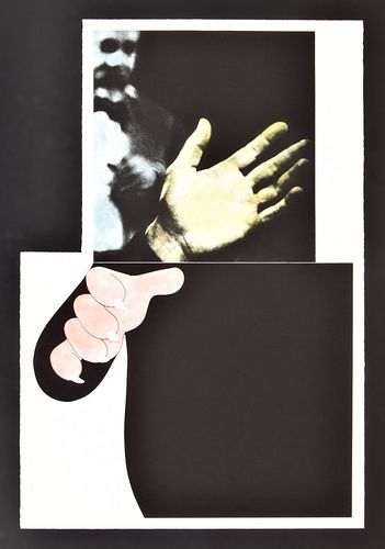 John Baldessari "Two Hands" Print, Signed Edition, 53"H