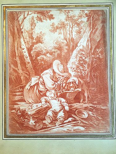Francois Boucher Old Master Drawing (Attr)