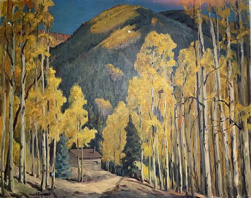 Charles H Reynolds -Aspens with Cabin