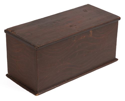AMERICAN PAINT-DECORATED PINE BOX