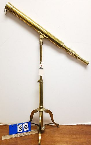 ROSS LONDON BRASS TELESCOPE AND STAND