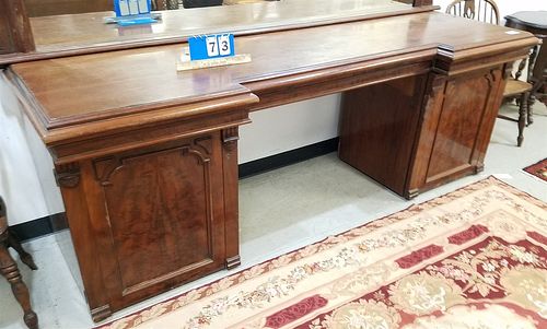 19TH MOHAG SIDEBOARD W/2 DOOR CABINET BASE 33-1/2"H X 7'10"L X 27"D