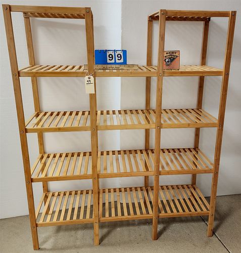 BAMBOO 5 TIER SLATTED STAND 55-1/2"H X 45"W X 12"D