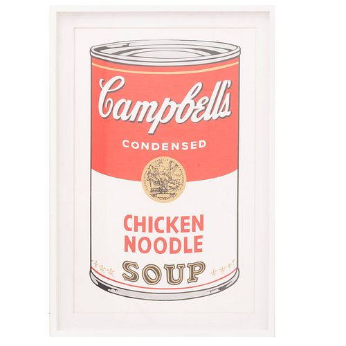 ANDY WARHOL (Pensilvania, E.E. U.U., 1928 - Nueva York, E.E. U.U., 1987, II.45: Campbell's Chicken Noodle Soup, Con sello en la part...