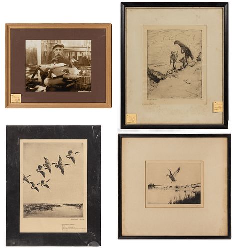 ASSORTED HUNTING / SPORTING ETCHINGS, LOT OF THREE