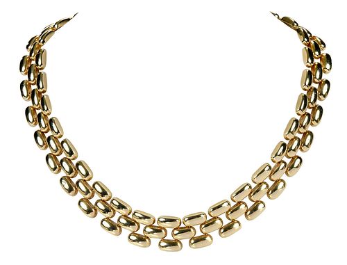 14kt. Flexible Panther Link Collar Necklace