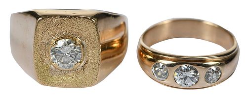 Two Gold Diamond Rings