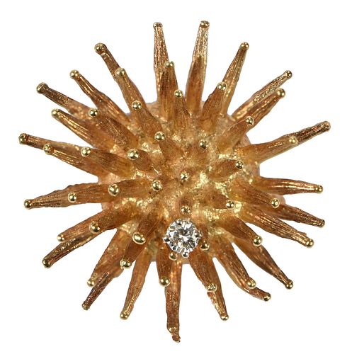 14kt. Diamond Sea Urchin Pin