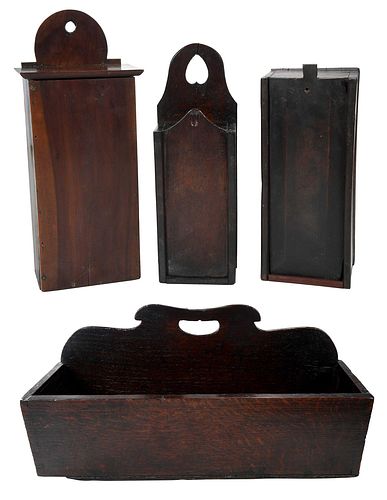 Group of Four English Candle Boxes