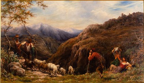 William Linnell, Goat Herds in the Apennines, O/C