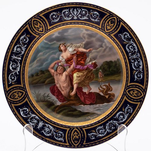 Royal Vienna Hand-Painted Porcelain Signed Plate
