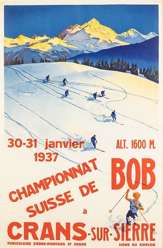 Crans Sur Sierre Ski Competition Poster