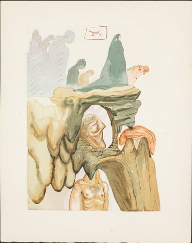 Salvador Dali (1904-1989), The Corrupt, Woodblock