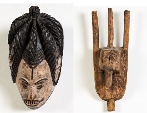 2 Large African Masks