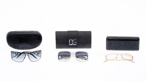 3 Pairs of Designer Sunglasses Including Versace