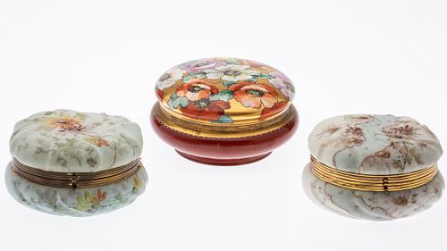 Group of Three Decorative Boxes, 19th C.