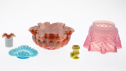 Victorian Glass Bride's Bowl & Other Glass Articles