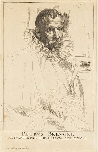After Van Dyck, Pieter Breughel the Younger, Etching