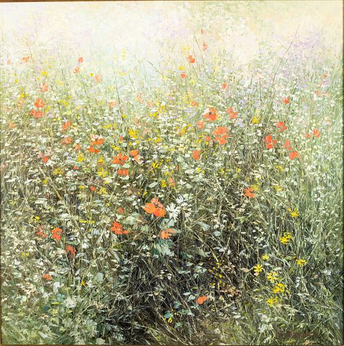 Jean Claude Cubaynes (b. 1944) Flowers, O/C
