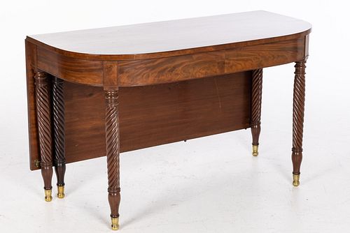 Federal Mahogany Dining Table End, c. 1820