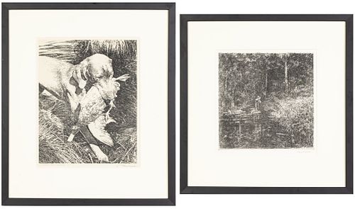 Philip Kappel (CT, 1901-1981), Two Etchings