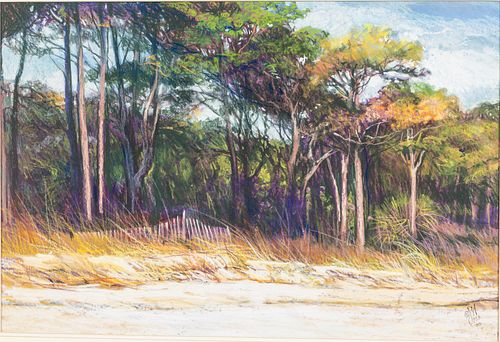 Joyce Nagel (SC, 21st century), Beach Scene, Pastel