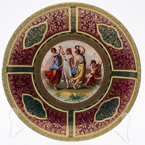 Royal Vienna Style Porcelain Charger, 19th Century