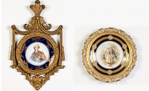 Two Royal Vienna Style Framed Plates, 19th/20th C