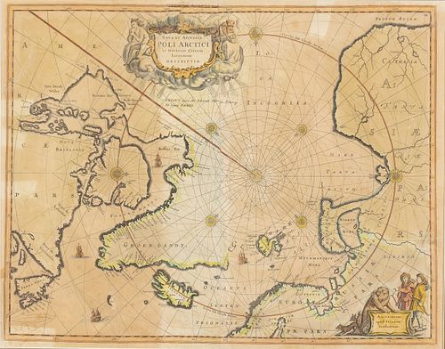 Jan Jansson, Map Poli Artici, Amsterdam, c. 1660