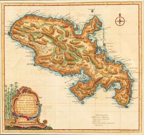 Thomas Jefferys, Map of Martinico, c. 1760