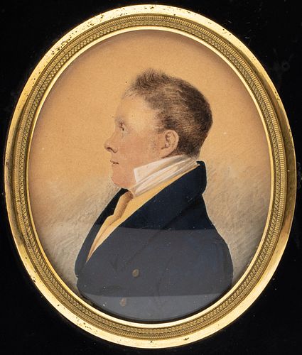 Attrib Edward Foster, Portrait of a Gentleman, 19th C
