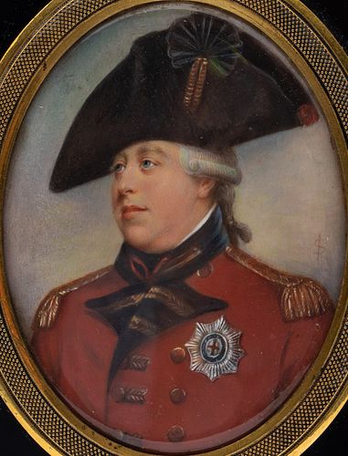 Portrait Miniature of King George III in Uniform