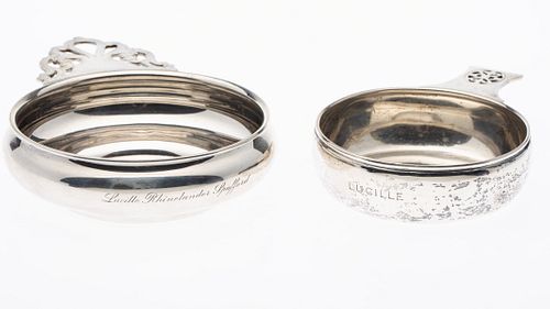 Two Tiffany Sterling Silver Porringers
