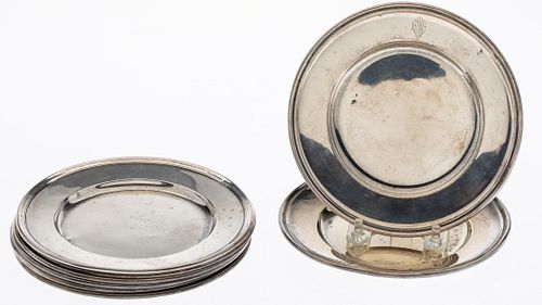 8 Misc. Sterling Silver Butter Plates