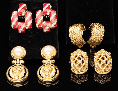 2 Pairs of Christian Dior Earrings and 2 Others