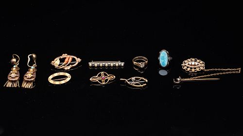 6 Pins, 2 Rings, and a Pair of Earrings