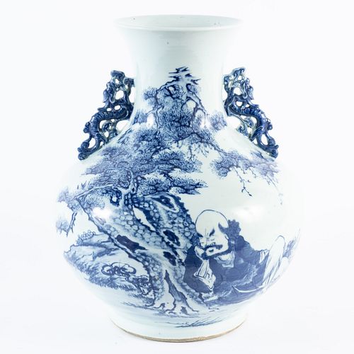 Large Chinese Blue and White Vase