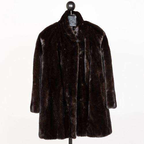 Dark Brown Short Mink Coat