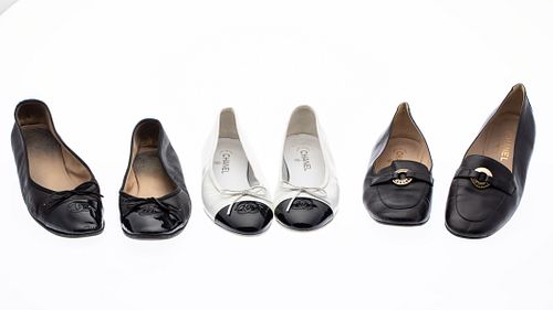 3 Pairs of Chanel Flats