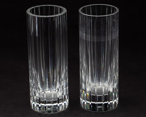 Pair of Baccarat Glass Vases