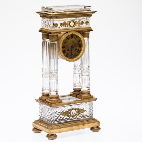 Louis XVI Style Mantle Clock, Possibly Baccarat